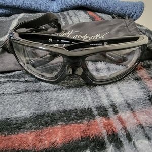 Harley Davidson riding glassess. 1 pair clear, 1 pair black